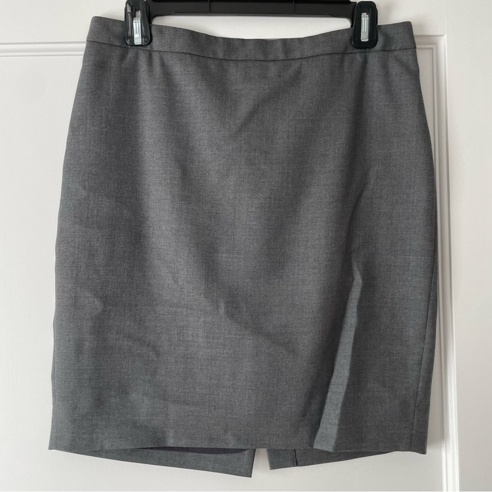 J. Crew Gray Wool No 2 Pencil Skirt